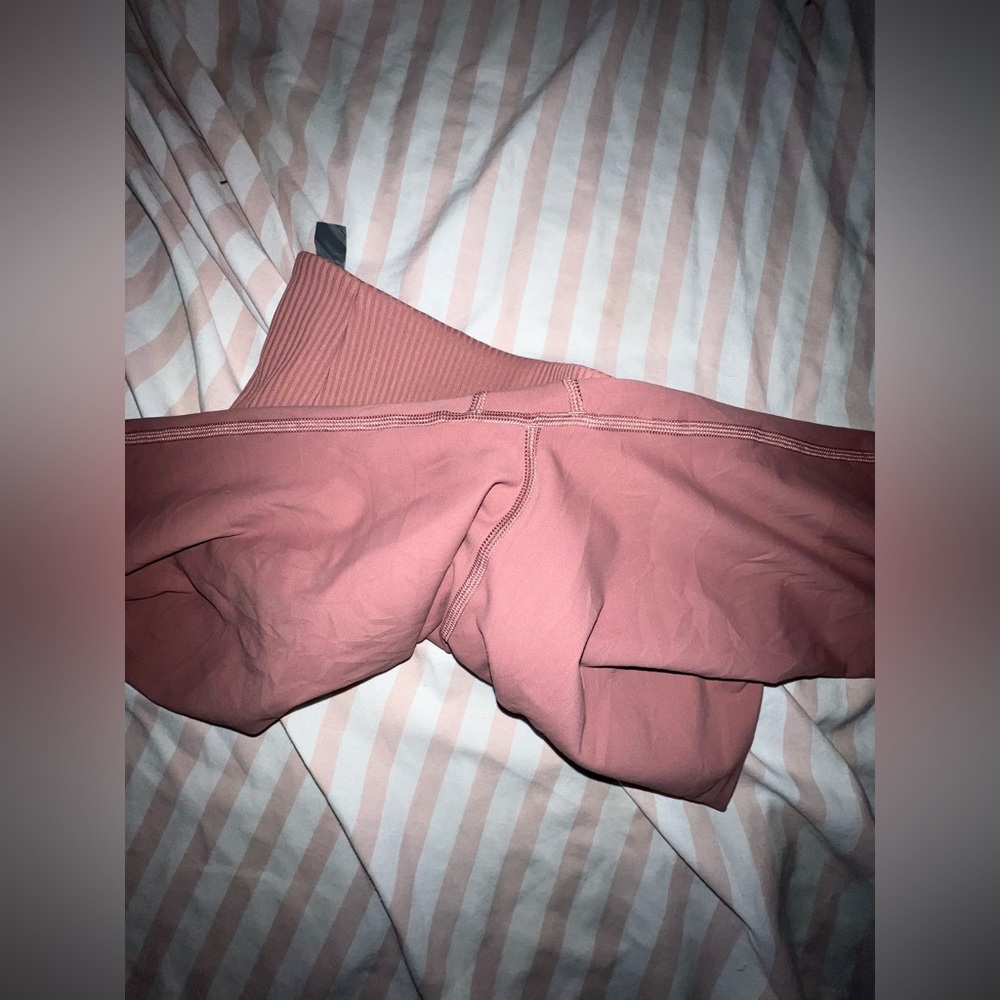 Vuori rib studio Leggings size Medium women’s pink sports wear - Picture 8 of 12